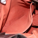 Salvatore Ferragamo Gancini Hand Bag Leather Brown Silver Auth ka3739-22