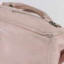 CELINE Boogie bag Hand Bag Leather Pink Silver Auth ka374-9