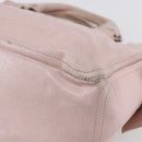 CELINE Boogie bag Hand Bag Leather Pink Silver Auth ka374-15