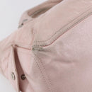 CELINE Boogie bag Hand Bag Leather Pink Silver Auth ka374-16