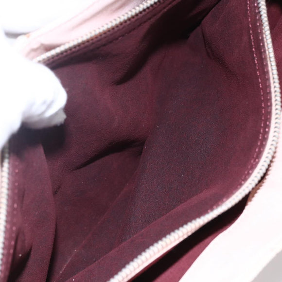 CELINE Boogie bag Hand Bag Leather Pink Silver Auth ka374