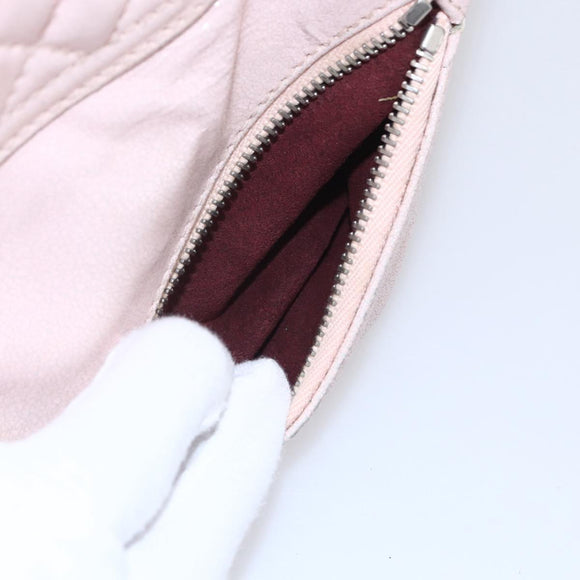 CELINE Boogie bag Hand Bag Leather Pink Silver Auth ka374