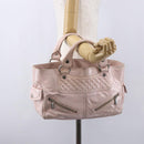 CELINE Boogie bag Hand Bag Leather Pink Silver Auth ka374-24