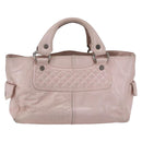 CELINE Boogie bag Hand Bag Leather Pink Silver Auth ka374-2