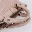 CELINE Boogie bag Hand Bag Leather Pink Silver Auth ka374-7