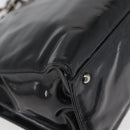 CHANEL Chain Shoulder Bag Patent leather Black Silver CC Auth ka3740-15