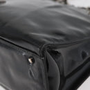 CHANEL Chain Shoulder Bag Patent leather Black Silver CC Auth ka3740-16