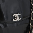 CHANEL Chain Shoulder Bag Patent leather Black Silver CC Auth ka3740-17