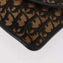 Christian Dior Trotter Canvas Shoulder Bag Navy Gold Auth ka3744-14