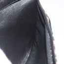 Christian Dior Trotter Canvas Shoulder Bag Navy Gold Auth ka3744-18