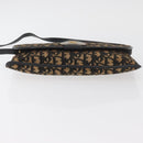 Christian Dior Trotter Canvas Shoulder Bag Navy Gold Auth ka3744-5