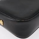 CELINE Shoulder Bag Leather Black Gold Auth ka3749-15