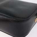 CELINE Shoulder Bag Leather Black Gold Auth ka3749-16
