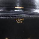 CELINE Shoulder Bag Leather Black Gold Auth ka3749-18
