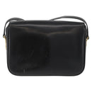 CELINE Shoulder Bag Leather Black Gold Auth ka3749-2