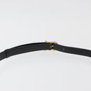 CELINE Shoulder Bag Leather Black Gold Auth ka3749-8
