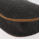 Christian Dior Honeycomb Canvas Shoulder Bag PVC Black Gold Auth ka3752-8