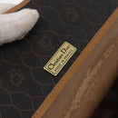 Christian Dior Honeycomb Canvas Shoulder Bag PVC Black Gold Auth ka3752-16