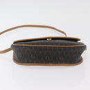 Christian Dior Honeycomb Canvas Shoulder Bag PVC Black Gold Auth ka3752-9