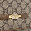 GUCCI GG Plus Supreme Shoulder Bag PVC Beige Gold Auth ka3753-17