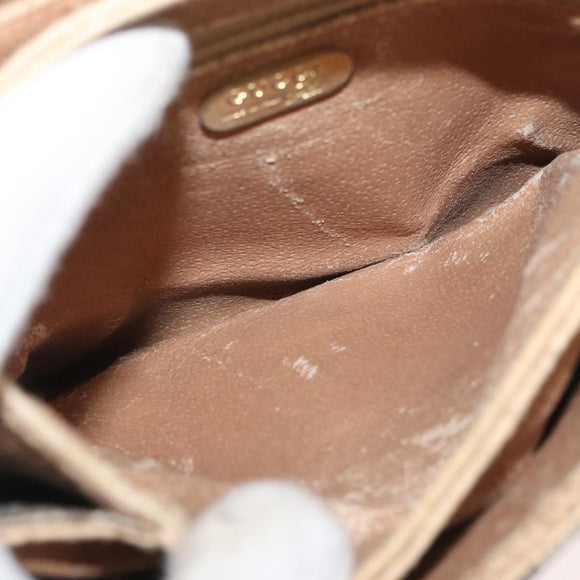 GUCCI GG Plus Supreme Shoulder Bag PVC Beige Gold Auth ka3753