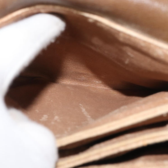 GUCCI GG Plus Supreme Shoulder Bag PVC Beige Gold Auth ka3753