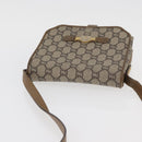 GUCCI GG Plus Supreme Shoulder Bag PVC Beige Gold Auth ka3753-6