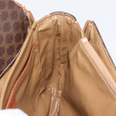 CELINE Macadam Canvas Shoulder Bag PVC Leather Brown Gold Auth ka3754-20