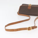 CELINE Macadam Canvas Shoulder Bag PVC Leather Brown Gold Auth ka3754-8