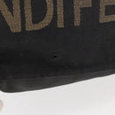 FENDI Tote Bag Canvas Black Auth ka3757-8