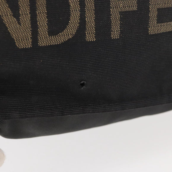 FENDI Tote Bag Canvas Black Auth ka3757