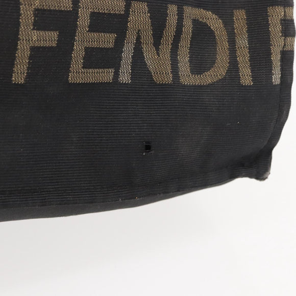 FENDI Tote Bag Canvas Black Auth ka3757