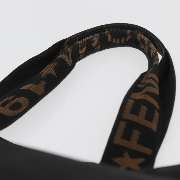 FENDI Tote Bag Canvas Black Auth ka3757
