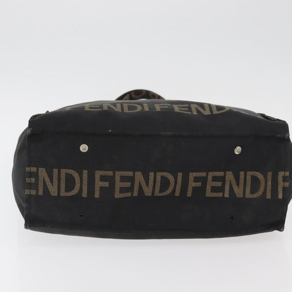 FENDI Tote Bag Canvas Black Auth ka3757