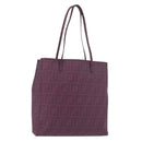FENDI Zucca Canvas Tote Bag PVC Gold Purple Auth ka3759A-1