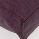 FENDI Zucca Canvas Tote Bag PVC Gold Purple Auth ka3759A-9