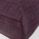 FENDI Zucca Canvas Tote Bag PVC Gold Purple Auth ka3759A-15