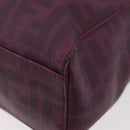 FENDI Zucca Canvas Tote Bag PVC Gold Purple Auth ka3759A-17