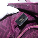FENDI Zucca Canvas Tote Bag PVC Gold Purple Auth ka3759A-18