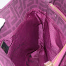 FENDI Zucca Canvas Tote Bag PVC Gold Purple Auth ka3759A-20
