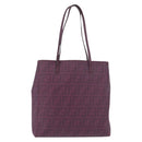 FENDI Zucca Canvas Tote Bag PVC Gold Purple Auth ka3759A-13