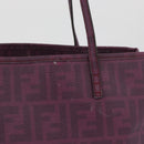FENDI Zucca Canvas Tote Bag PVC Gold Purple Auth ka3759A-3
