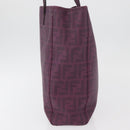 FENDI Zucca Canvas Tote Bag PVC Gold Purple Auth ka3759A-4