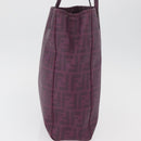 FENDI Zucca Canvas Tote Bag PVC Gold Purple Auth ka3759A-5