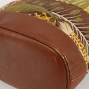Salvatore Ferragamo Tote Bag Nylon Brown Gold Auth ka3760A-14