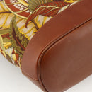 Salvatore Ferragamo Tote Bag Nylon Brown Gold Auth ka3760A-16