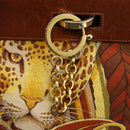 Salvatore Ferragamo Tote Bag Nylon Brown Gold Auth ka3760A-10