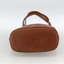 Salvatore Ferragamo Tote Bag Nylon Brown Gold Auth ka3760A-5
