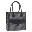 Christian Dior Trotter Canvas Tote Bag Navy Gold Auth ka3763-1