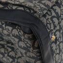 Christian Dior Trotter Canvas Tote Bag Navy Gold Auth ka3763-9